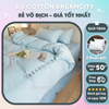 Bộ chăn ga Cotton đơn sắc hiện đại