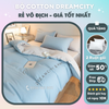 Bộ chăn ga Cotton đơn sắc hiện đại