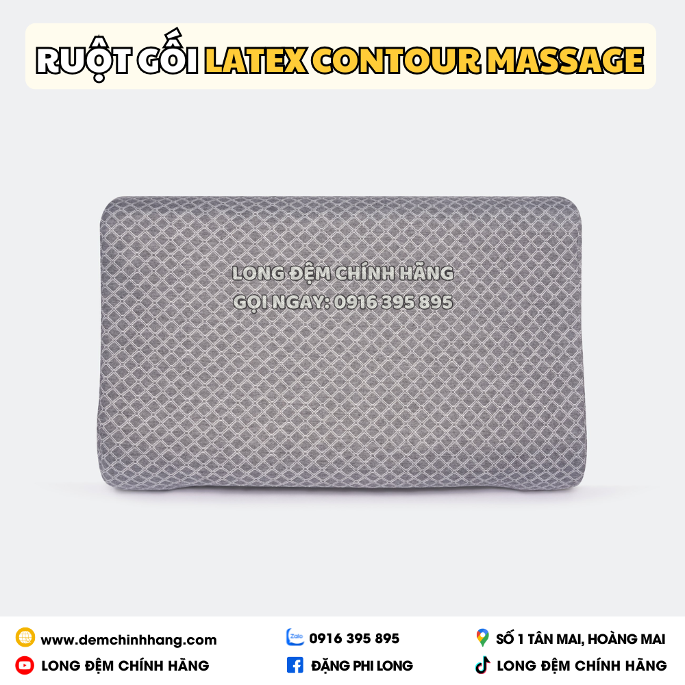 Ruột Gối Latex Contour Massage
