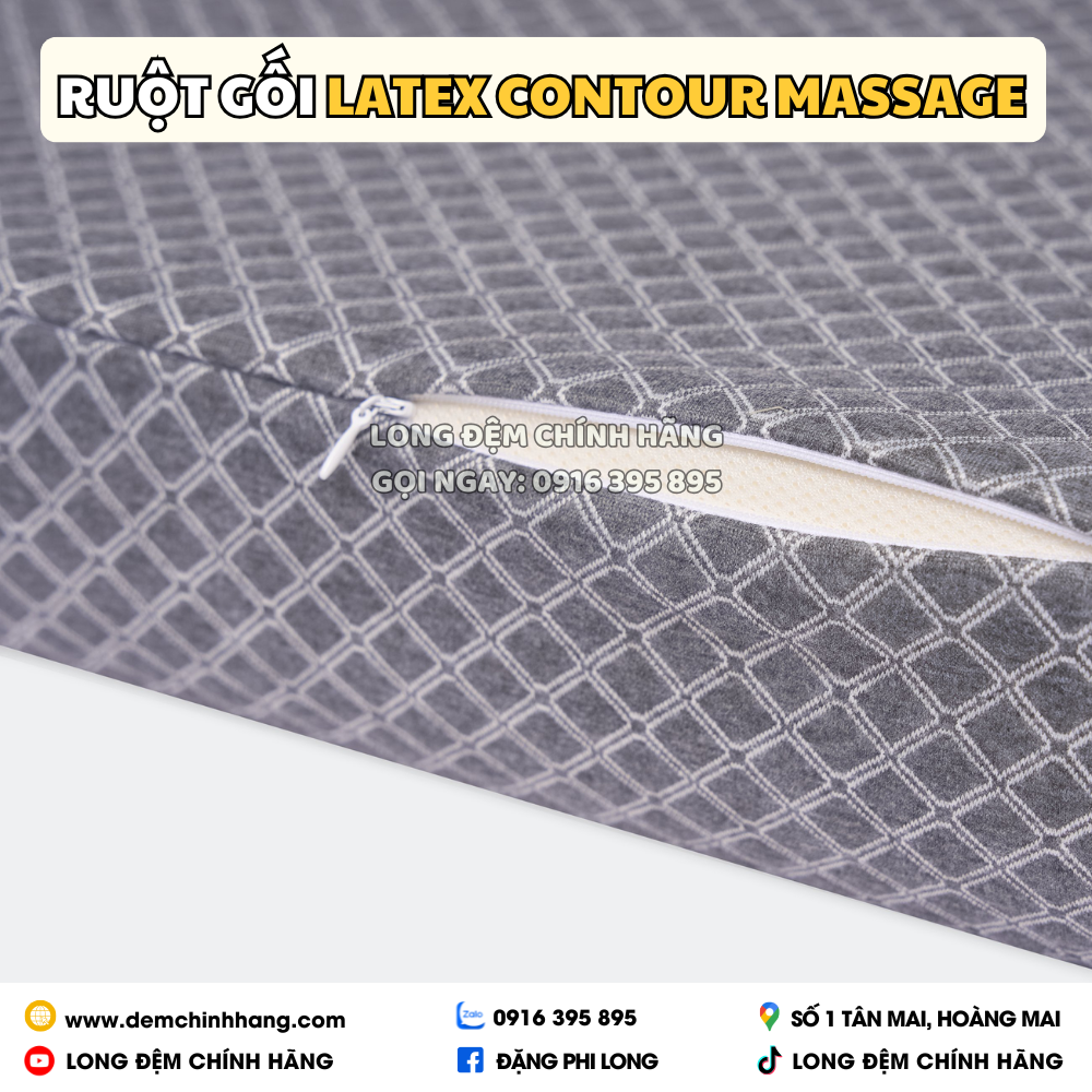 Ruột Gối Latex Contour Massage