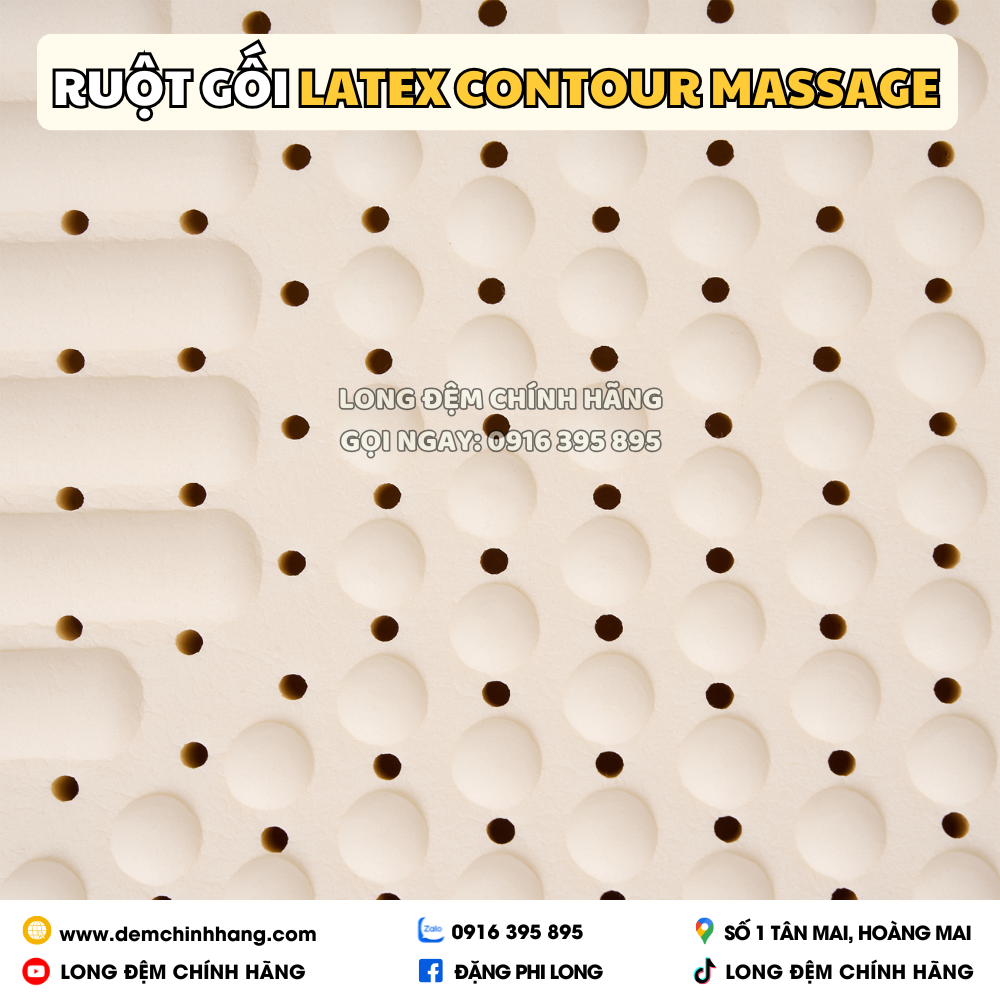 Ruột Gối Latex Contour Massage