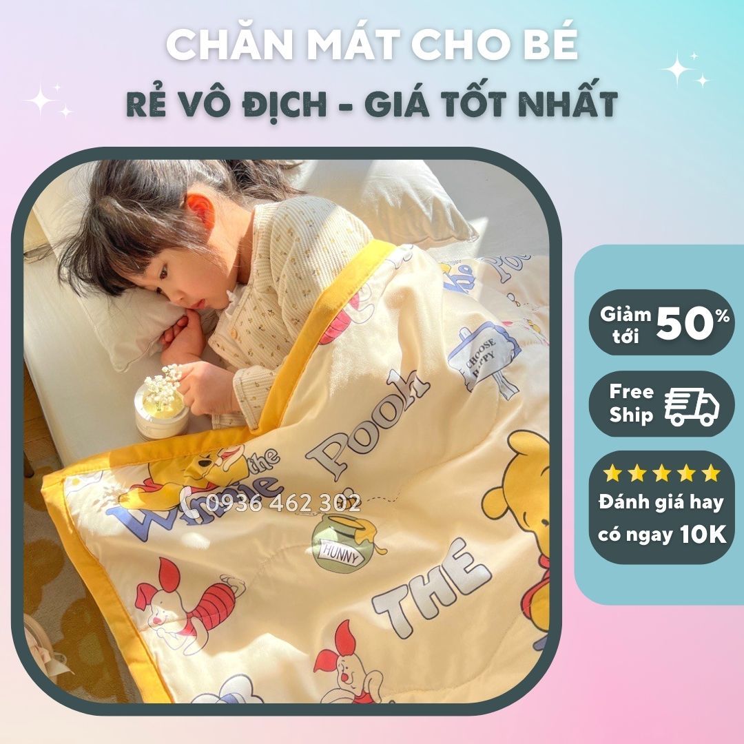Chăn trẻ em đi học Disney thun lạnh
