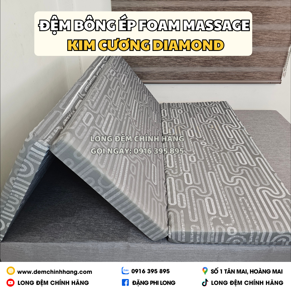 Đệm bông ép foam massage Kim Cương