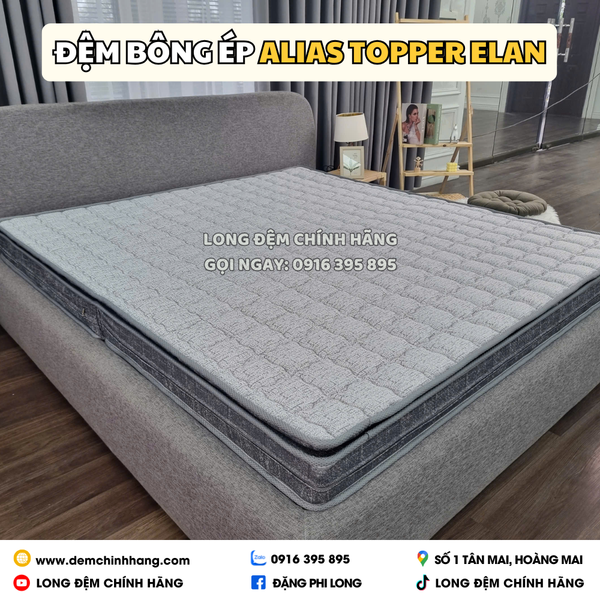 Đệm bông ép Alias Topper Elan
