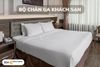 Bộ chăn ga khách sạn trắng trơn T200