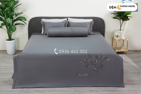 Bộ chăn ga Cotton Satin Elan ghi