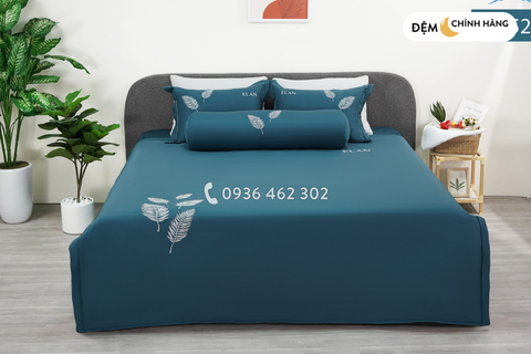 Bộ chăn ga lụa Tencel Elan Xanh Teal