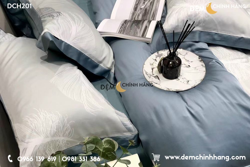 Bộ chăn ga gối lụa Tencel 80S Freemonde MD.Decor - Bedding nguyên hộp nhập  khẩu cao cấp sang trọng