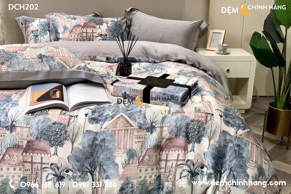 Bộ Chăn Ga Tencel FreeMonde DCH202