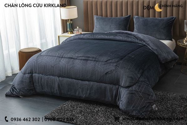 Chăn Lông Cừu Kirkland Nhật Bản Màu Xám