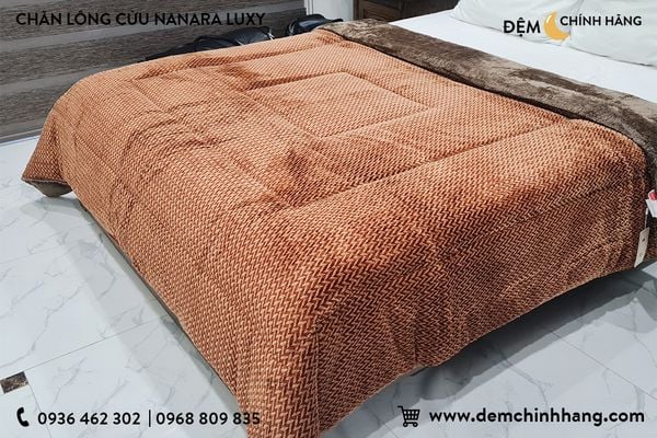 Chăn Lông Cừu Nanara Luxy Nhật Bản Brown