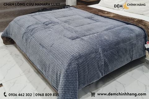 Chăn Lông Cừu Nanara Luxy Nhật Bản Dark Grey