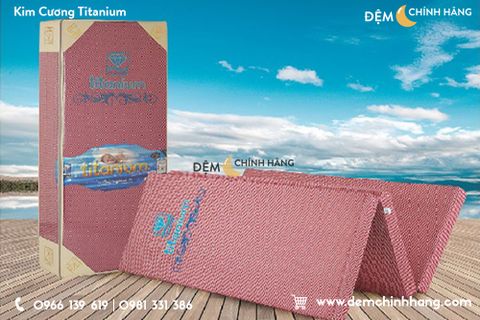 Đệm Bông Ép Kim Cương Titanium Vỏ Gấm