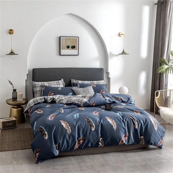 Bộ chăn ga Tencel Lá Cây
