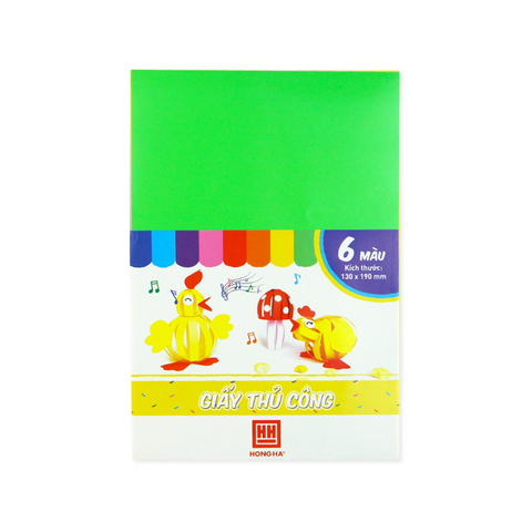 [THANH LÝ] Giấy thủ công decan 6 màu Hồng Hà 3487 (130x190mm)