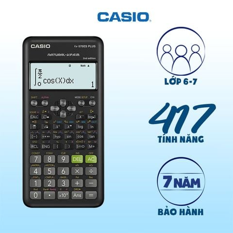 [CHÍNH HÃNG DO BITEX PP] Máy tính Casio FX-570ES PLUS - Tặng 05 bút bi cao cấp hoặc 01 túi clearbag