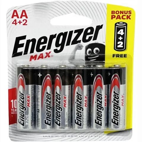 [Chính Hãng] Vỉ 6 viên Pin tiểu Energizer AA (Nhập khẩu độc quyền bởi DKSH Việt Nam)