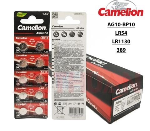 Pin Camelion AG10 LR54/ LR1130/ 389 vỉ 1 viên