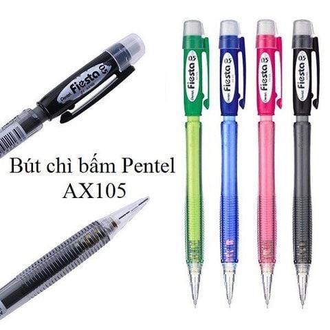 [CHÍNH HÃNG - DO GOLDEN PEN NHẬP KHẨU] Bút chì kim Pentel Fiesta AX-105 nét 0.5mm