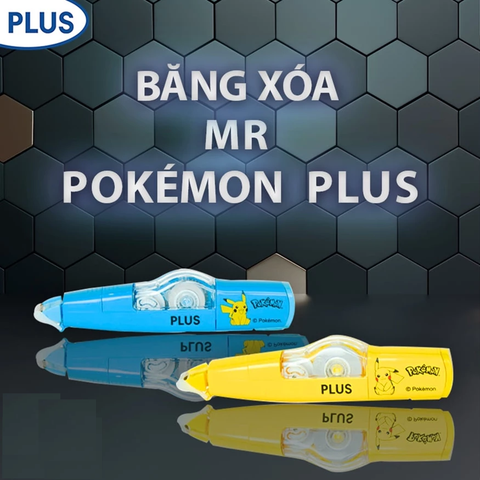 Băng xóa PLUS MR POKEMON 5mm x 6m - Màu xanh dương 100-V030
