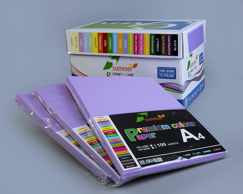 Bìa màu A4 MÀU TÍM KHOAI MÔN - Định lượng 160gsm - 100 tờ/tập