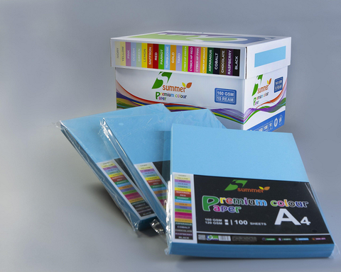 Bìa màu A4 MÀU XANH NGỌC - Định lượng 160gsm - 100 tờ/tập