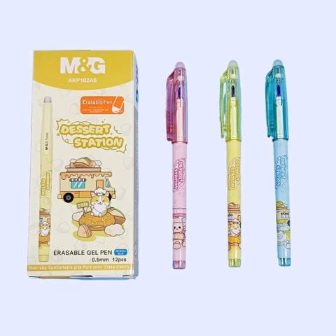 Bút gel xóa được M&G AKP182A6 nét 0.5mm - Mực đen, mực xanh