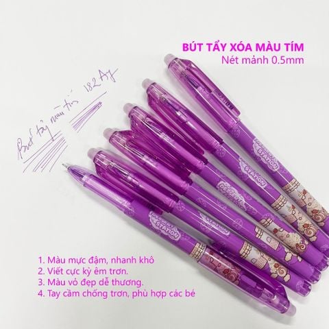Bút gel xóa được M&G AKP182A7 nét 0.5mm - Mực tím