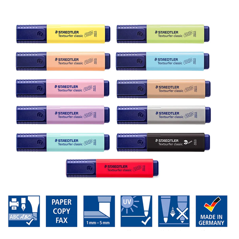 Bút nhớ dòng STAEDTLER 364C Pastel (12 mầu mới)