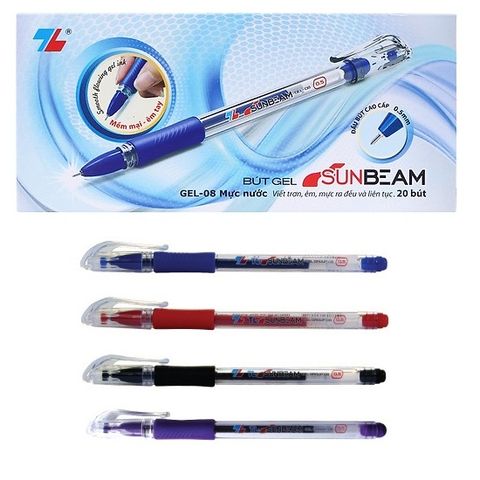 Hộp 20 Bút nước Thiên Long Gel-08 nét 0.5mm - Tặng 1 hồ khô