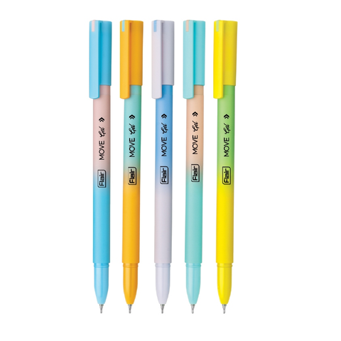 Bút gel Flair Move Gel ngòi 0.5mm - công nghệ mực mới, màu sắc rực rỡ, có thể thay ruột