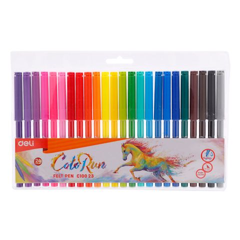 Bút dạ màu 24 màu Deli C10023