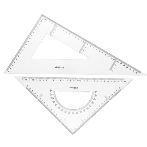 Bộ thước Eke, đo độ Deli 6435 - 33cm