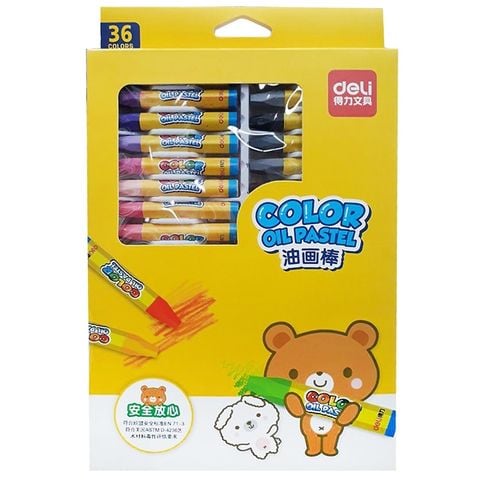 Bút sáp màu dầu 36 màu Deli 6964 (Sáp dầu)