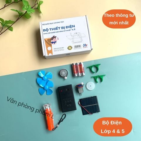 Bộ thiết bị điện cho lắp ghép mô hình kỹ thuật Lớp 4 & 5 - Theo TT 37/2021/TT-BGDĐT ngày 31/12/2021