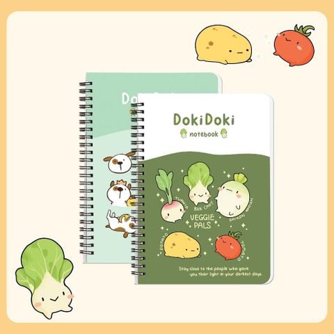 Sổ lò xo A4 Hải Tiến 300 trang DOKI DOKI 8540 - Kích thước 210 x 297 mm, Định lượng 70gsm