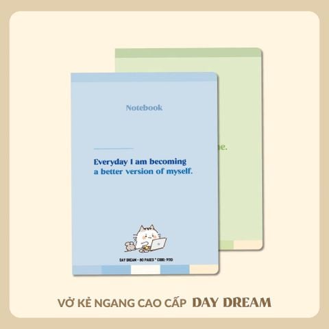 Vở kẻ ngang Hải Tiến 120 trang DAY DREAM 9127 - Định lượng 70gsm - Giấy vàng chống lóa - MUA 10 TẶNG 1 BÚT BI