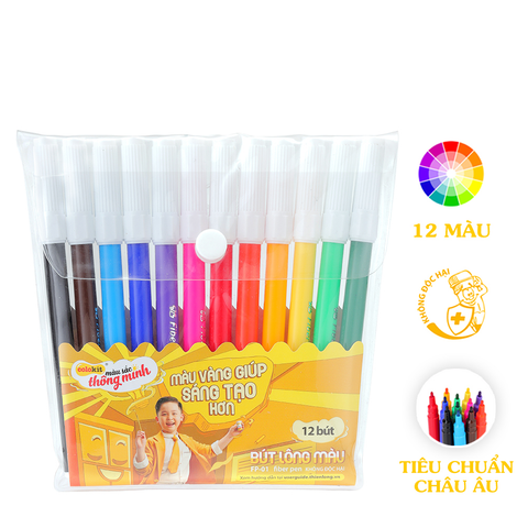 Dạ 12 màu Thiên Long FP-01 - Bút lông màu