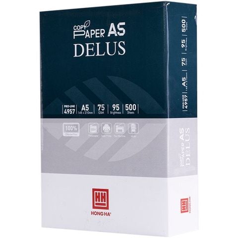 Giấy in A5 Hồng Hà Delus 4957 - định lượng 75gsm