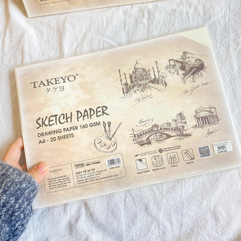 Giấy vẽ A4 TAKEYO 20 tờ - Định lượng 160gsm TMG-8734