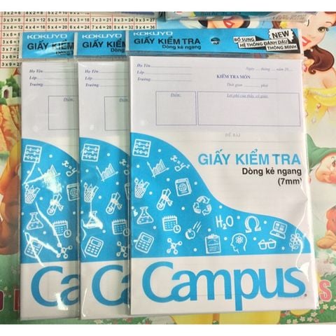 [MUA 3 TẶNG 1 BÚT NƯỚC] Giấy kiểm tra Campus không chấm TP-BR70G-25