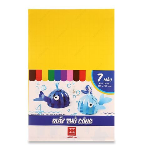 Giấy thủ công 7 màu Hồng Hà 3485 (195x295mm)