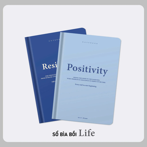 Sổ bìa bồi LIFE 5 - 160 trang 8601 - Kích thước 135 x 195mm - Định lượng 100gsm, kẻ caro