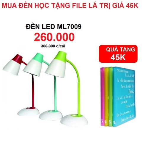 Đèn bàn LED chống cận MILOR ML7009 - Tặng kèm file 20 lá