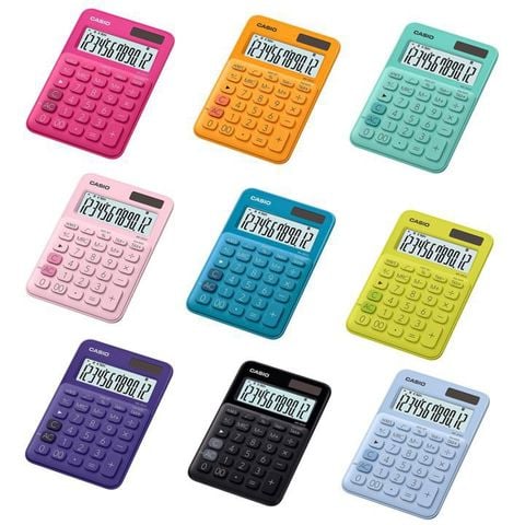 Máy tính Casio MS-20UC hiện thị 12 số - nhiều sắc màu để lựa chọn