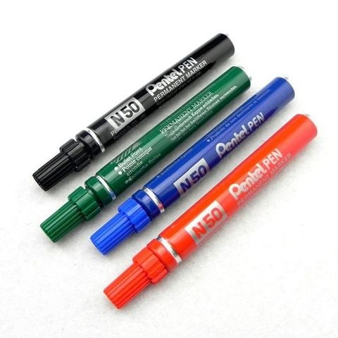 [CHÍNH HÃNG] Bút dạ dầu Pentel N50 - Viết được trên nhiều chất liệu, Mực nhanh khô, không nhòe khi thấm nước