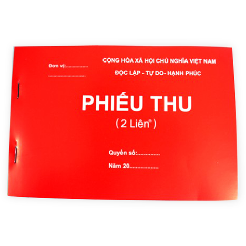 Phiếu thu A5 2 liên, 3 liên (13x19cm)