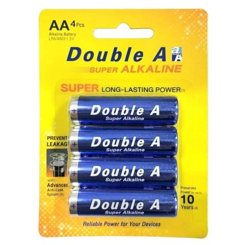 Vỉ 4 viên pin AA Double A Super Alkaline