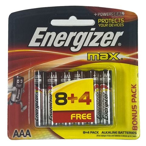 [Chính Hãng] Vỉ 12 viên Pin đũa Energizer AAA (Nhập Khẩu Độc Quyền Bởi DKSH Việt Nam)