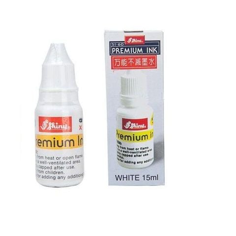 Mực dấu đóng trên mọi chất liệu Shiny SI-60 màu trắng 15ml